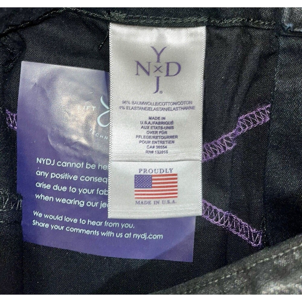 NWT NYDJ Size 12 Antonia Coated Ladies Leggings M40B57CC3400 Color: Black - Picture 7 of 10